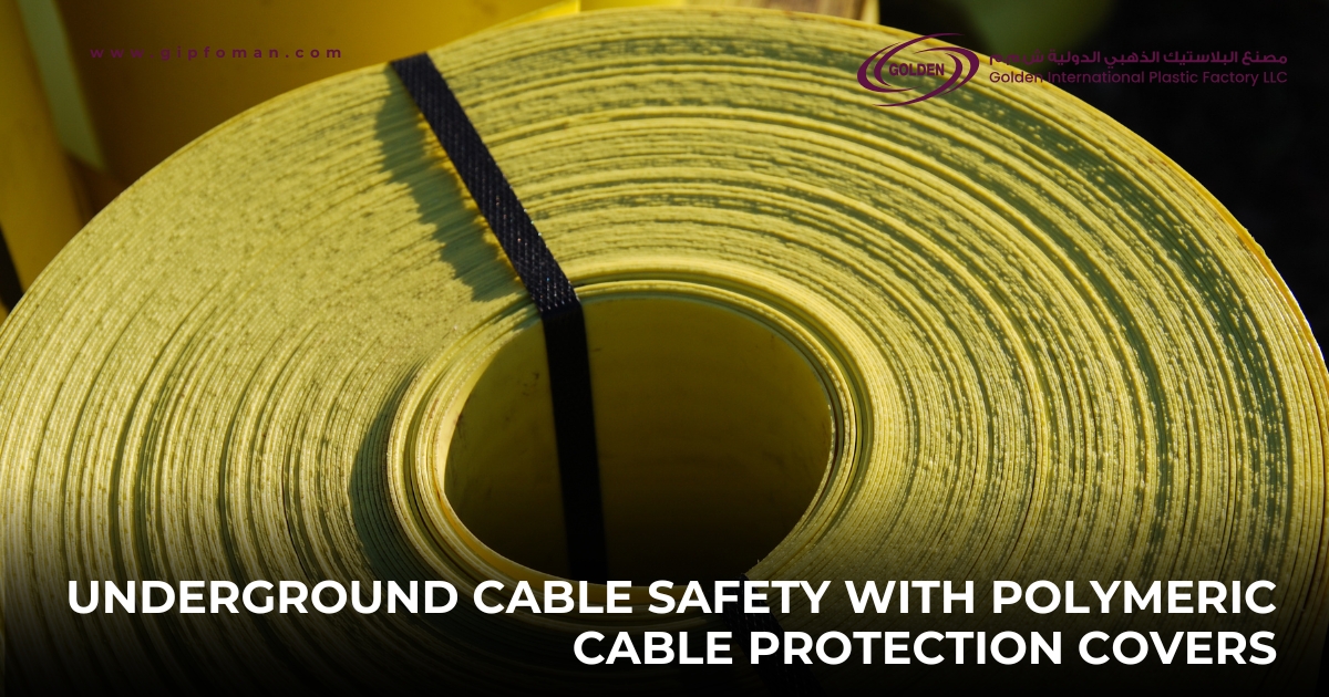 Discover GIPF, the Best Underground Warning Tape Manufacturer and Best Cable Tile Manufacturer in Oman. Your trusted Caution Tape Supplier, Aluminum Foil Detectable Tape Supplier, and Warning Mesh Supplier.